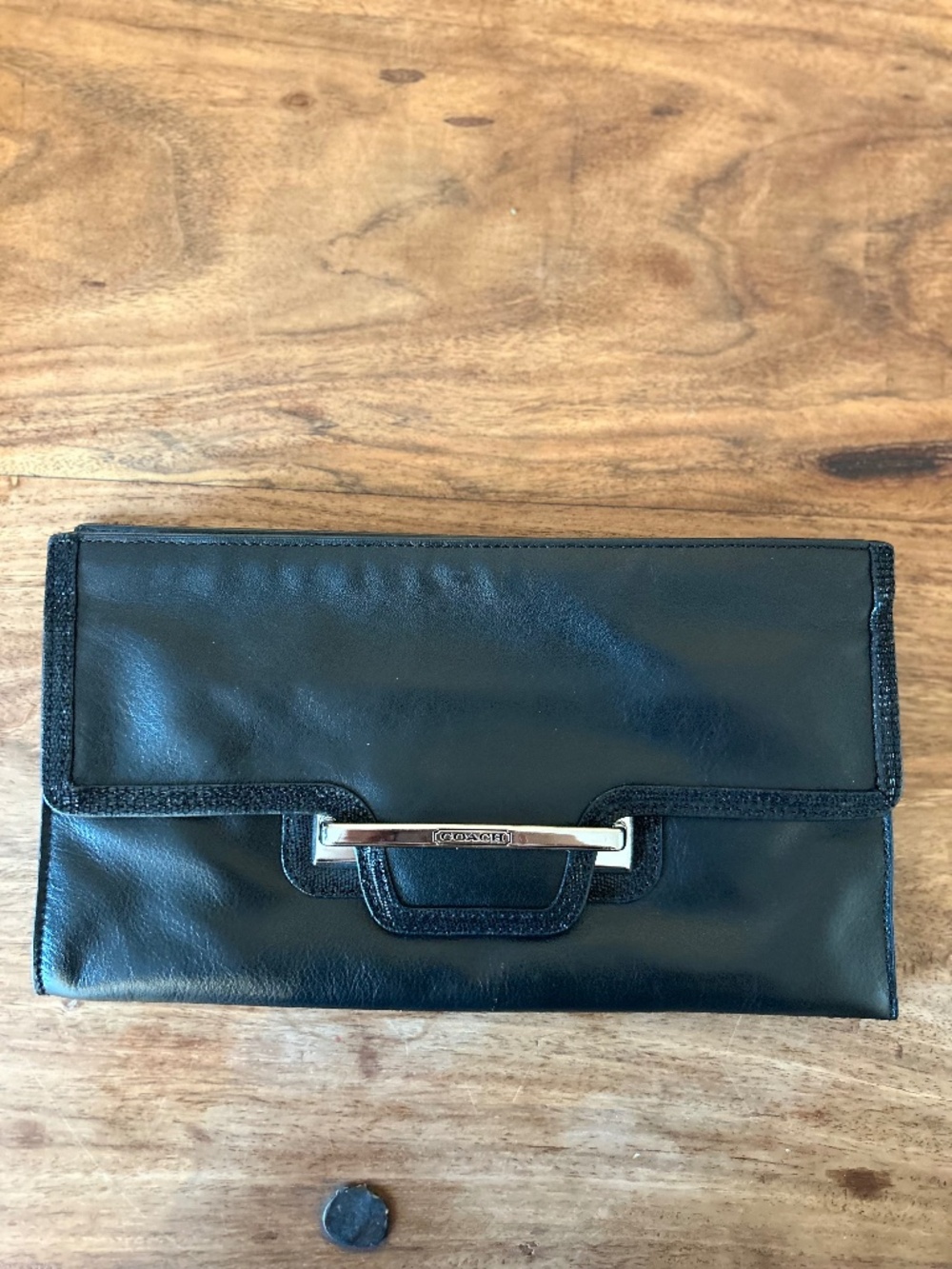 Vintage Coach Black Clutch
